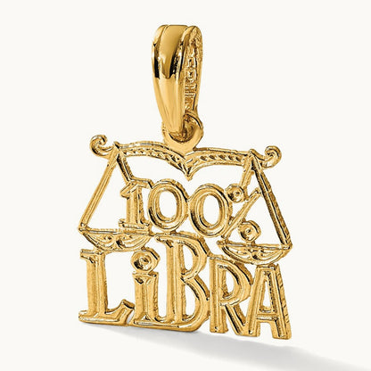 100% LIBRA Zodiac Charm, 14K