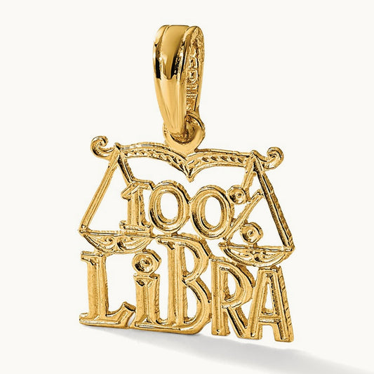 100% LIBRA Zodiac Charm — 14K Yellow Gold