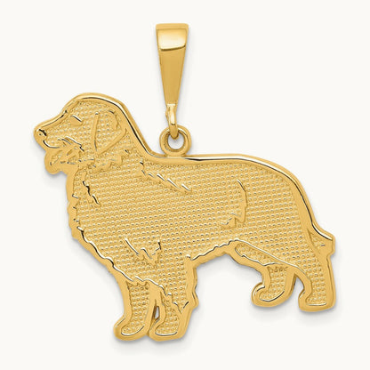 Golden Retriever Pendant, 14K