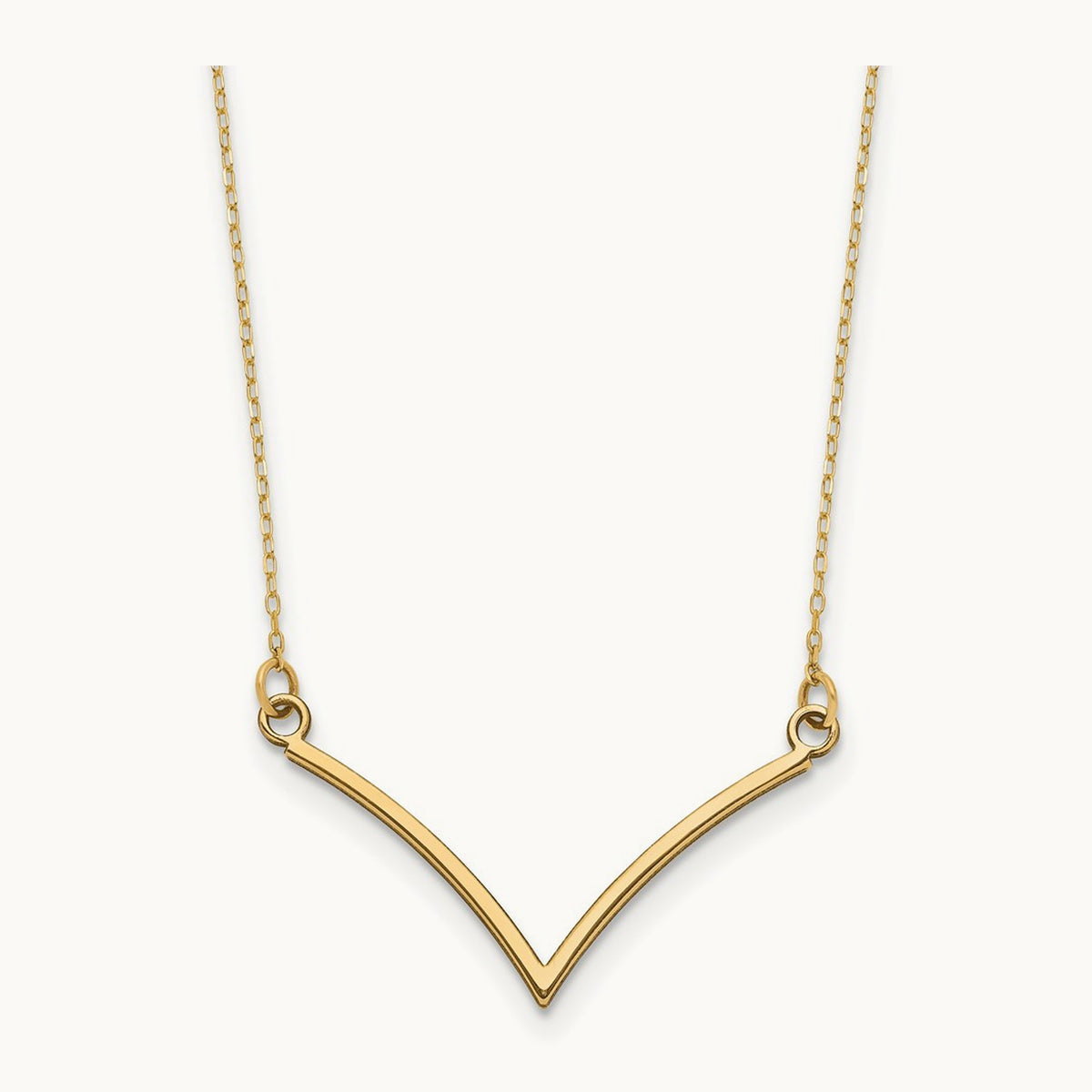 V Necklace — 14K Yellow Gold