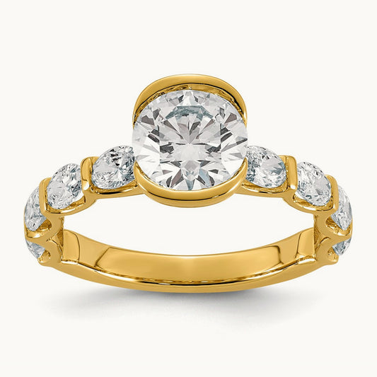 Round Center Ring, 2.50 ct tw Lab-Grown Diamond