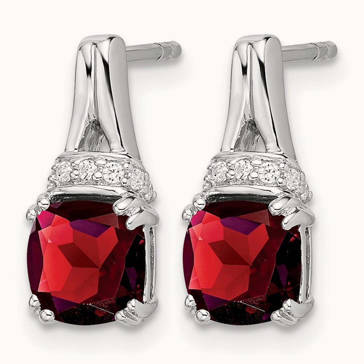 Garnet and Diamond Earrings — photo set