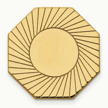 Men's Grooved Design Tie Tac, 14K