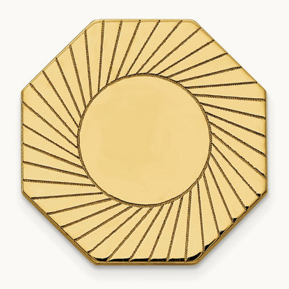Men's Grooved Design Tie Tac, 14K
