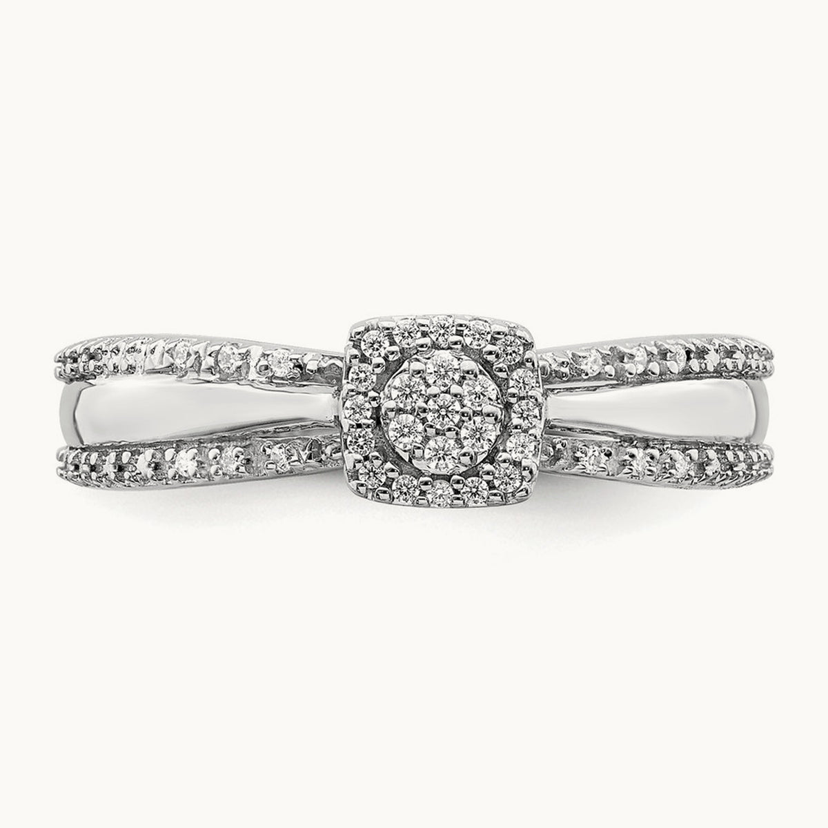Cluster Engagement Ring, 0.10 ct tw