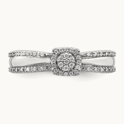 Cluster Engagement Ring, 0.10 ct tw