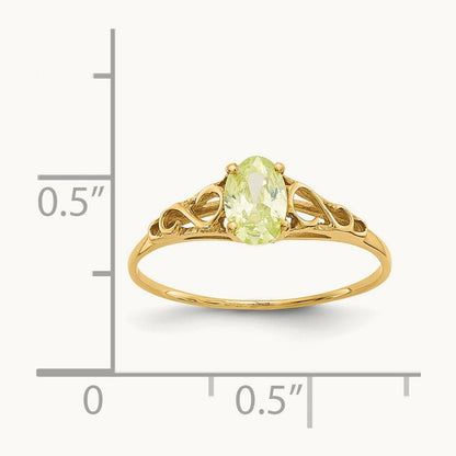 Madi K Synthetic Peridot Ring, 14K