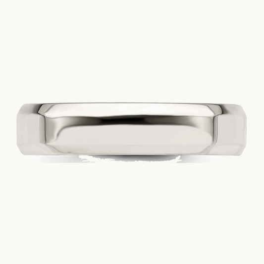 Sterling Silver 5mm Beveled Edge Band