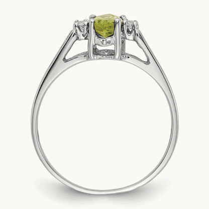 Marquise Peridot AA Diamond ring — photo set