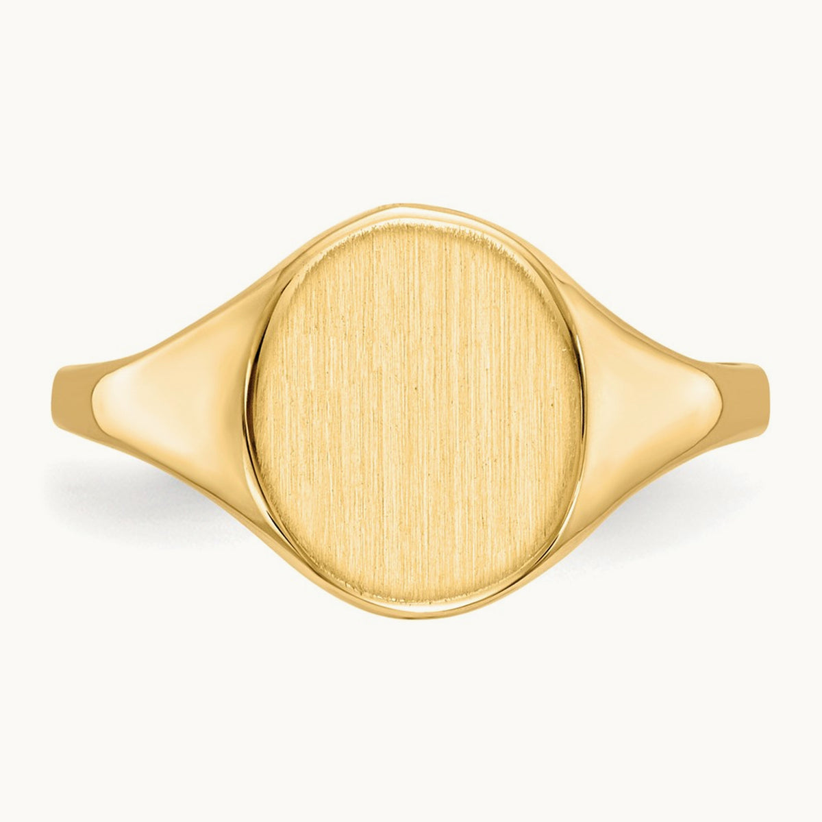 8.5x10. Open Back Signet Ring, 0mm, 14K