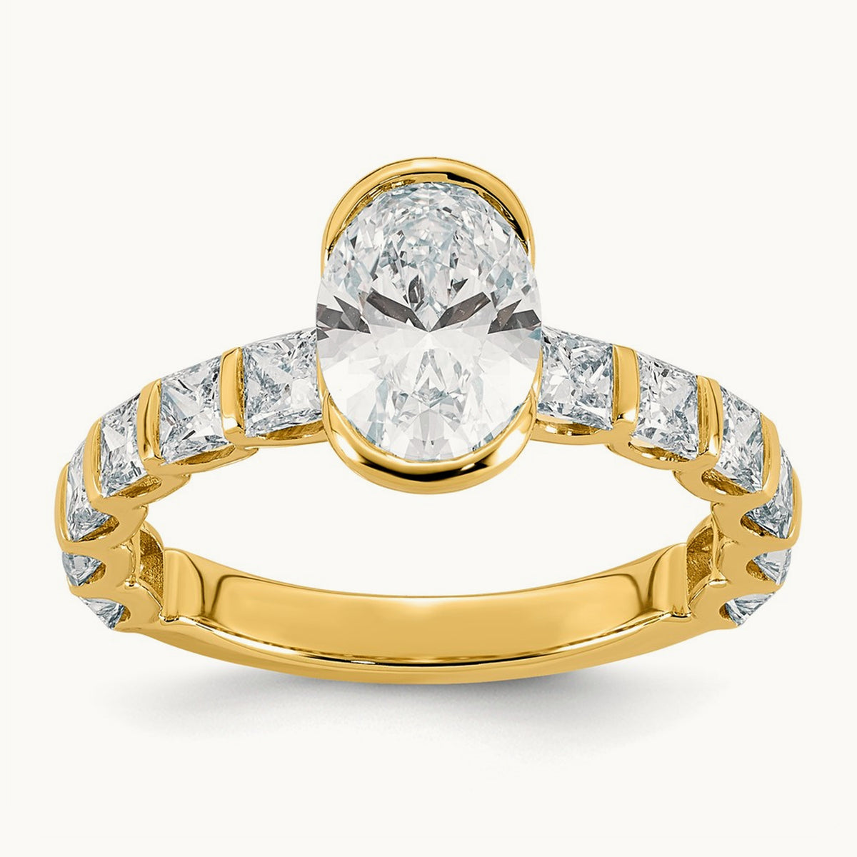 Oval Center Ring, 3.00 ct tw Lab-Grown Diamond
