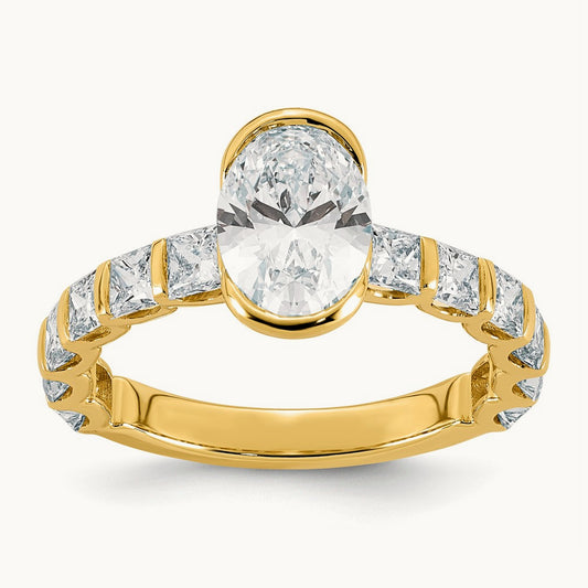 Oval Center Ring, 3.00 ct tw Lab-Grown Diamond