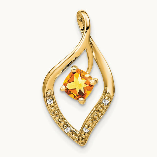 Citrine and Diamond Pendant — photo set