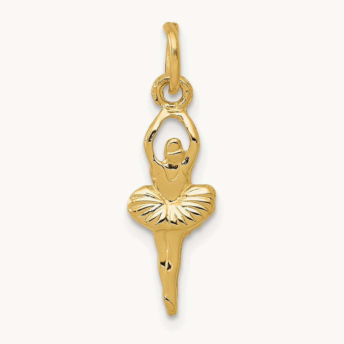 Polished Ballerina Charm, 14K