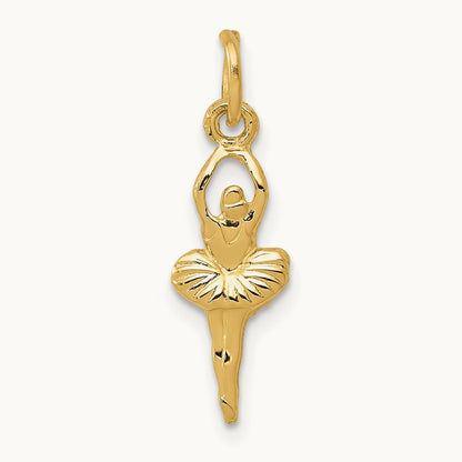 Polished Ballerina Charm, 14K