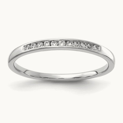 Channel Set Band, 0.10-1.00 ct tw Lab-Grown Diamond — 1/10 ct, 14K White Gold