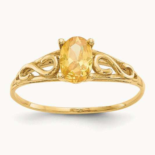 Madi K Synthetic Citrine Ring, 14K