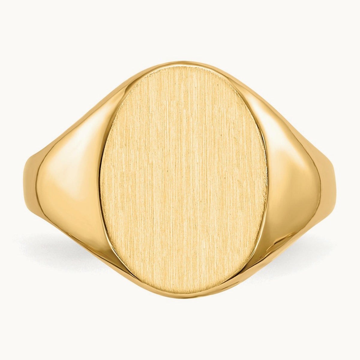 10.0x14. Closed Back Signet Ring, 0mm, 14K