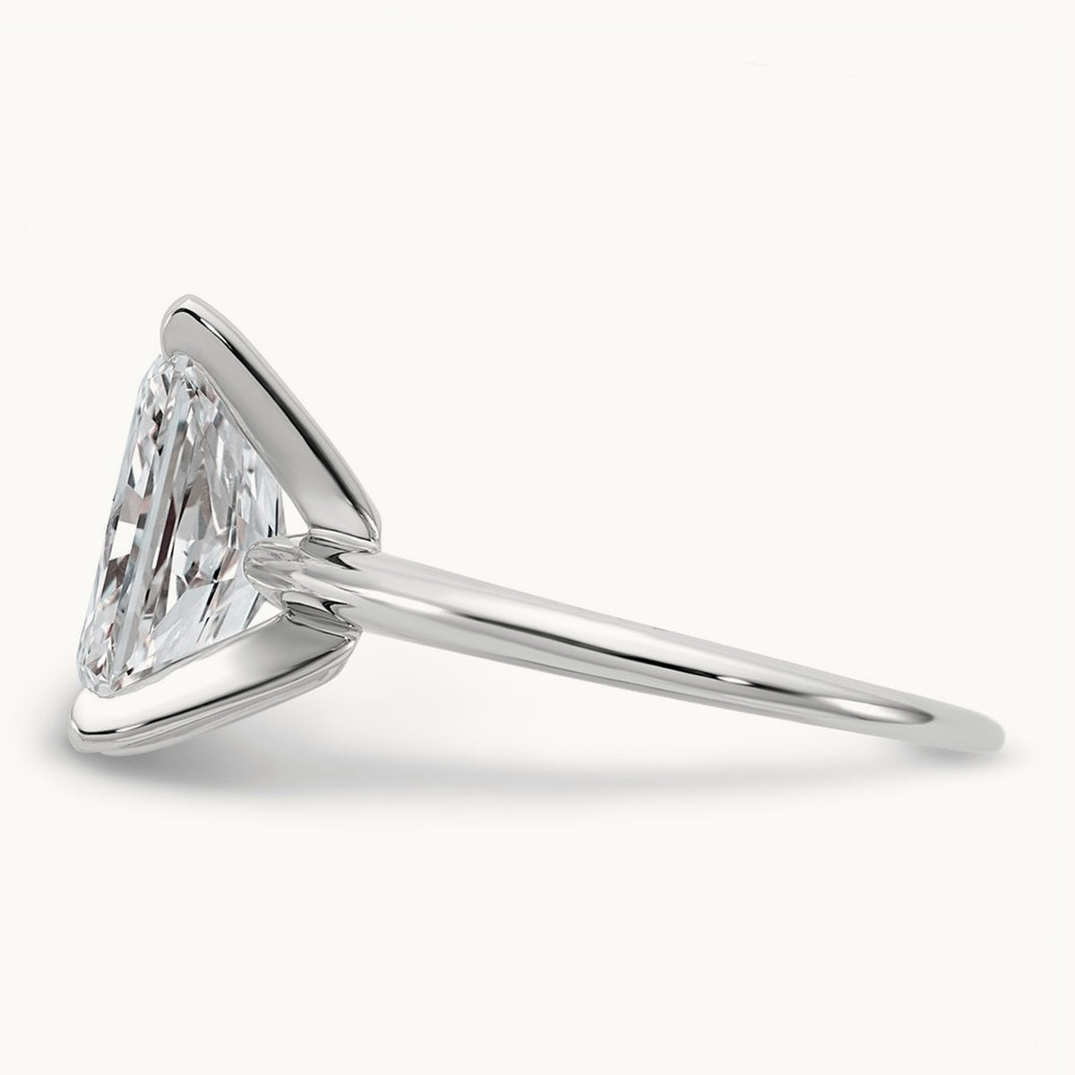 Radiant Solitaire Engagement Ring, 0.50-5.00 ct tw Lab-Grown Diamond — 4 ct, 14K White Gold