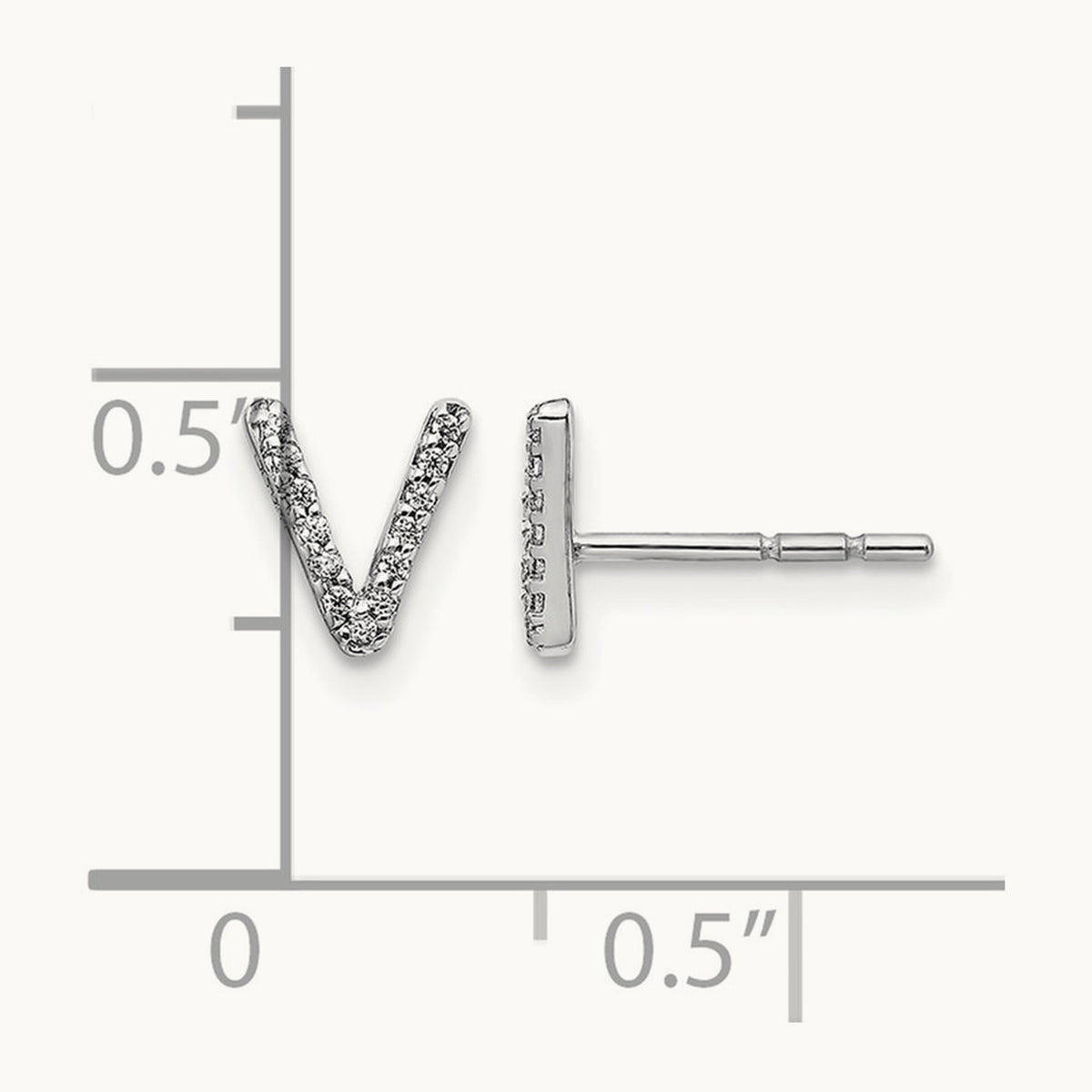Diamond Earrings — 7mm, V