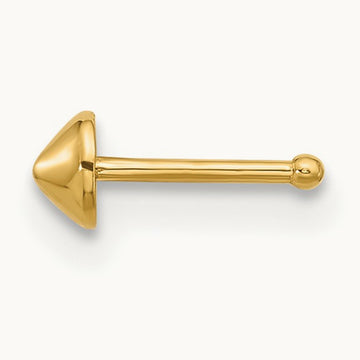 22 Gauge Polished Nose Stud, 14K