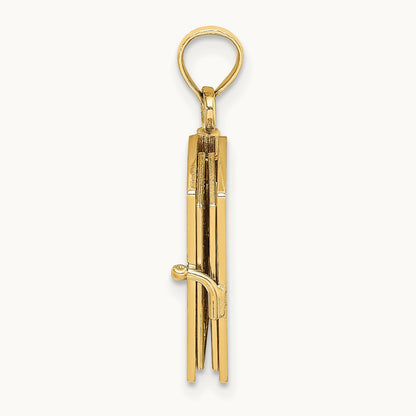 3-D Moveable Santa Biblia Book/Spanish Bible Charm, 14K