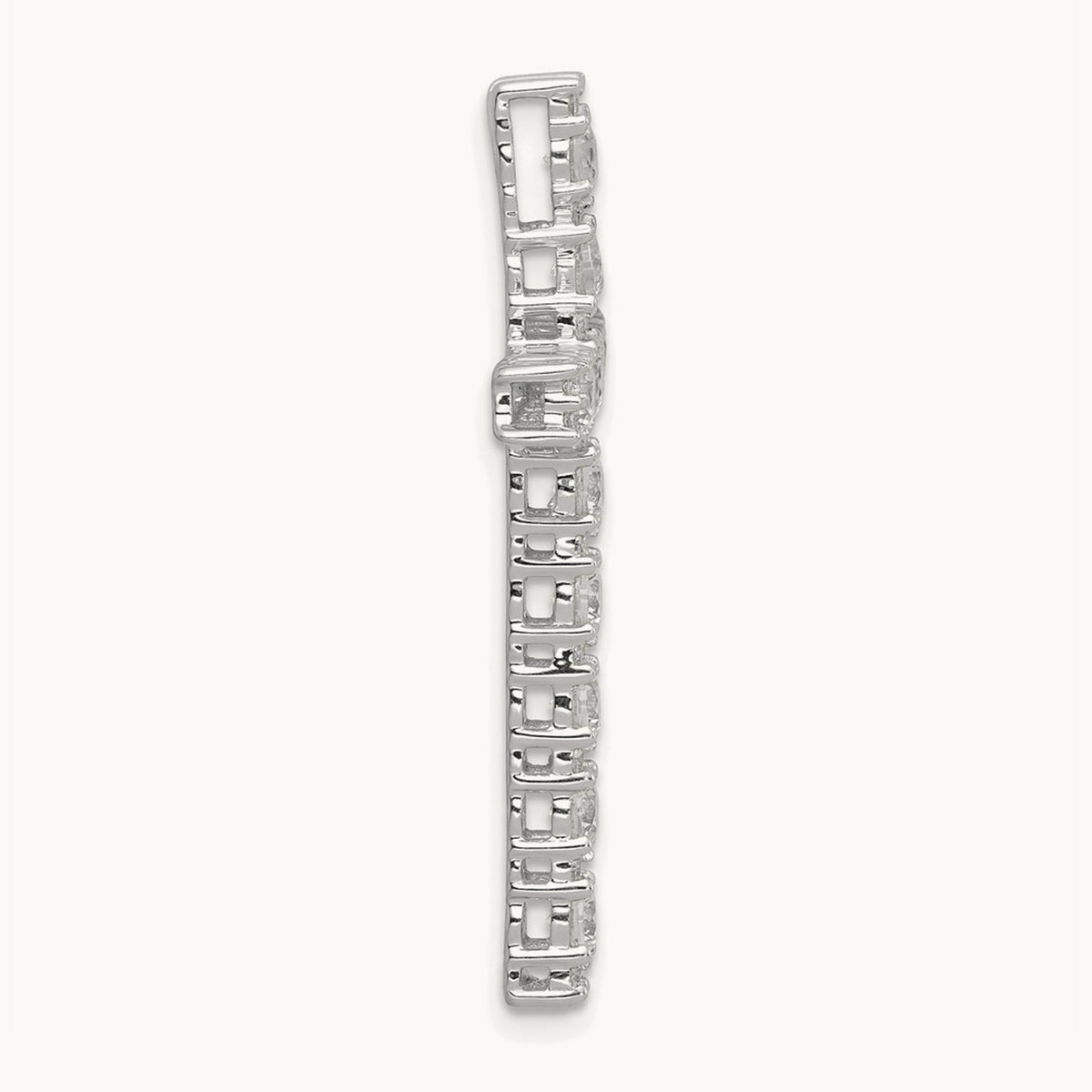 Cross Chain Slide Pendant, 0.50-1.00 ct tw Lab-Grown Diamond — 1 ct, 10K White Gold