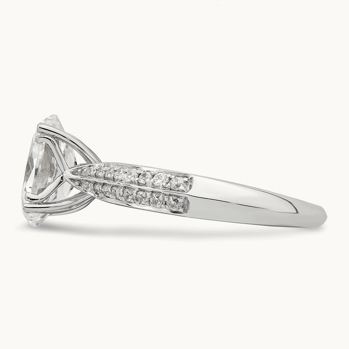 Oval Semi-Mount Engagement Ring — 2 ct, 7