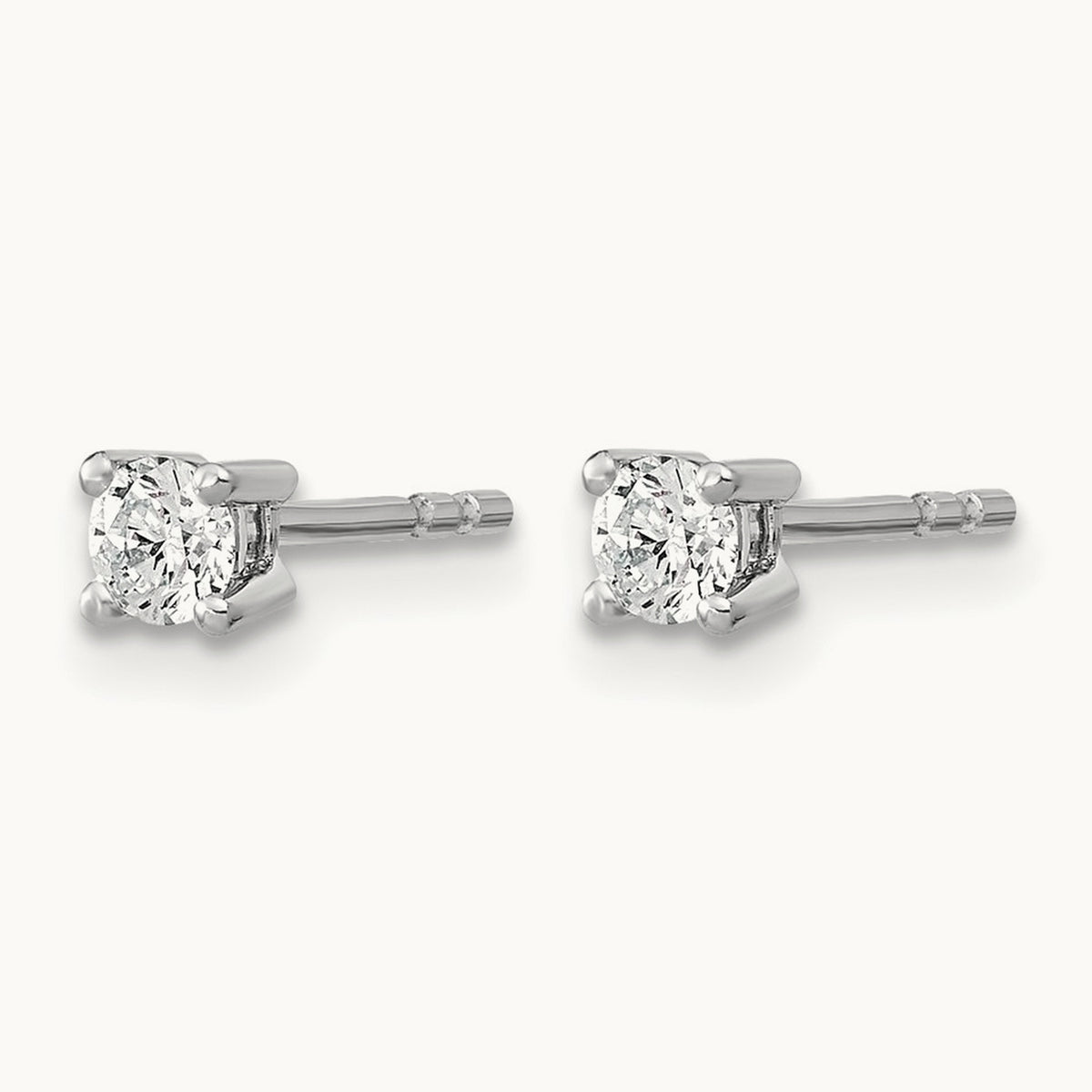 Round Heavyweight Stud Earrings, 0.10-7.00 ct tw Lab-Grown Diamond — 1/10 ct, 14K White Gold
