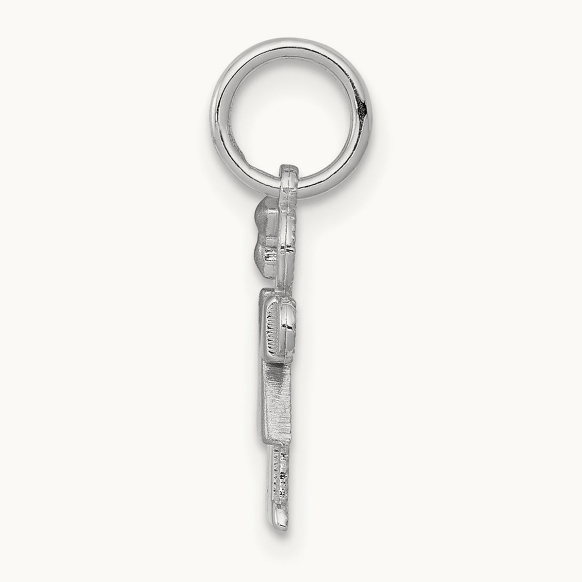 Mini Girl Hugs Charm — 14K White Gold