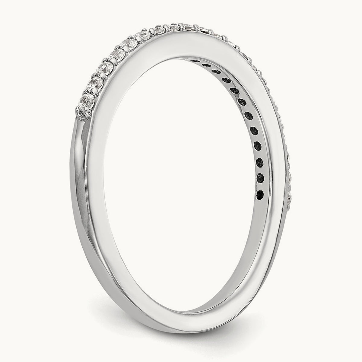 Diamond Wedding Band, 14K White Gold