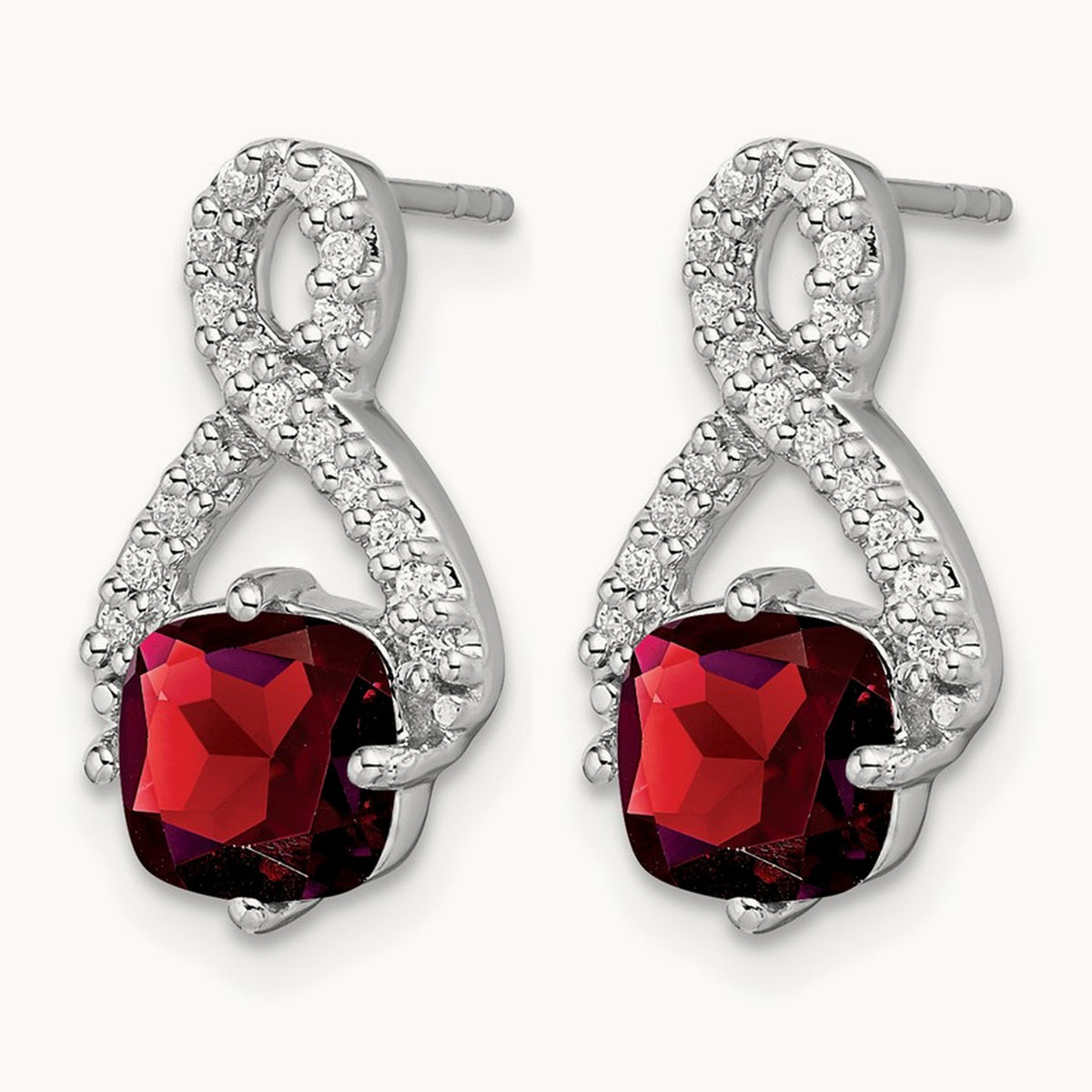 Garnet and Diamond Earrings — photo set