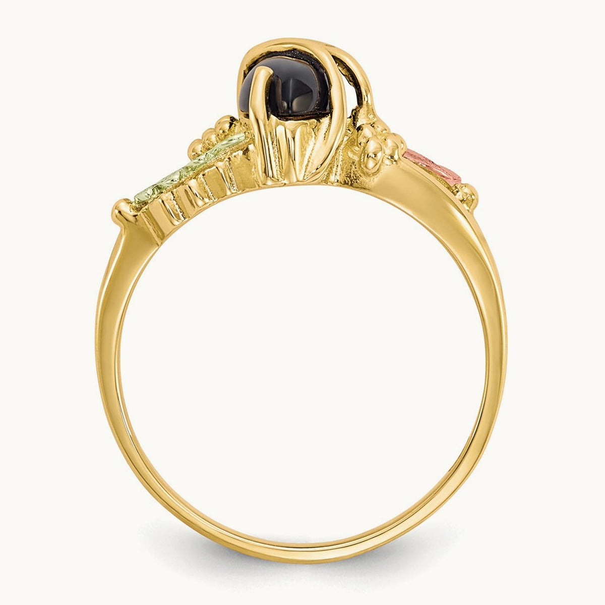 Black Hills Gold Onyx Ring