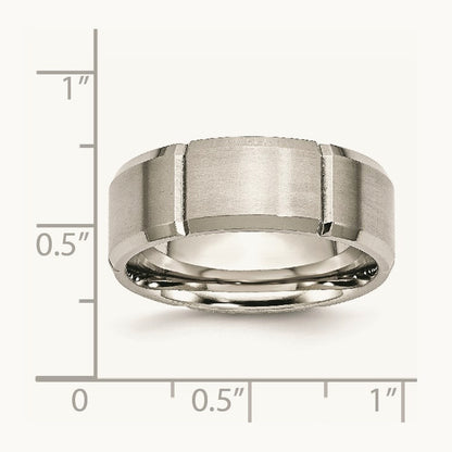 Brushed/Polished Grooved Beveled Edge Band — photo set