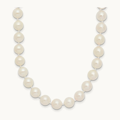 6- Round White Saltwater Akoya Cultured Pearl Necklace, 7mm, 14K
