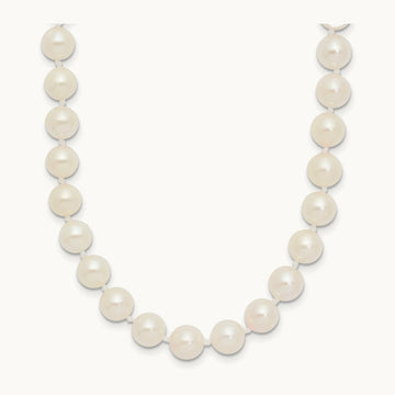 6- Round White Saltwater Akoya Cultured Pearl Necklace, 7mm, 14K