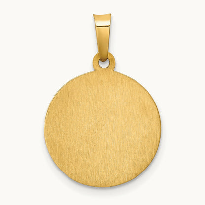 Polished and Satin St Jude Thaddeus Medal Hollow Pendant — 22mm