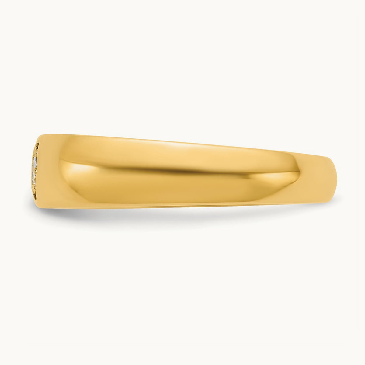 Setting: IB Goodman Men's Polished Diamond Ring Mounting, 14K Gold — 14K Yellow Gold