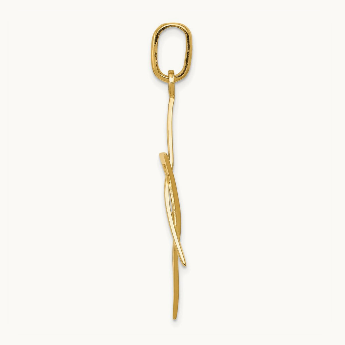 Elongated Star of David Pendant, 14K