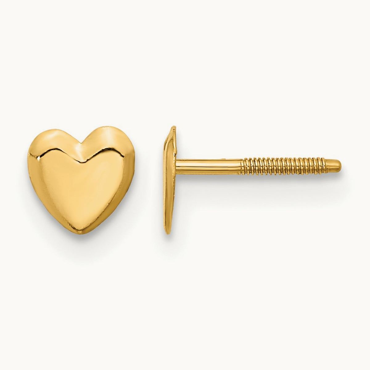 Madi K Heart Post Earrings, 14K
