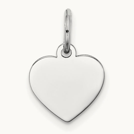 Plain .018 Gauge Engravable Heart Charm — 16mm