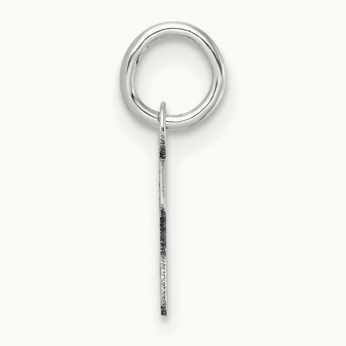 Uppercase Initial Charm — 14K White Gold, F