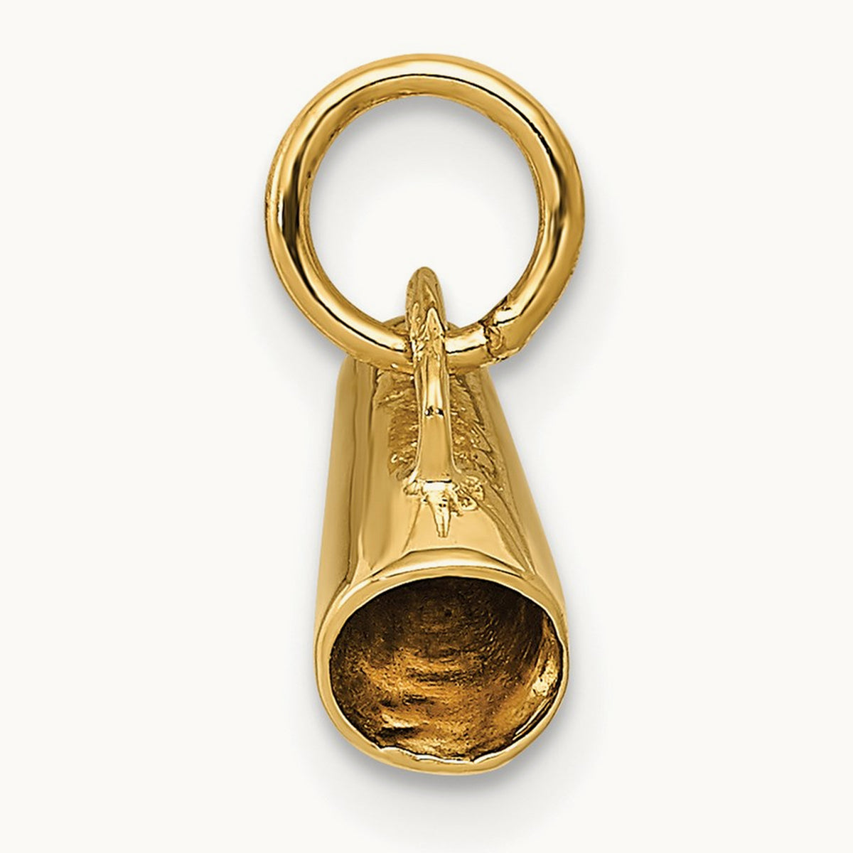 3D Megaphone Charm, 14K