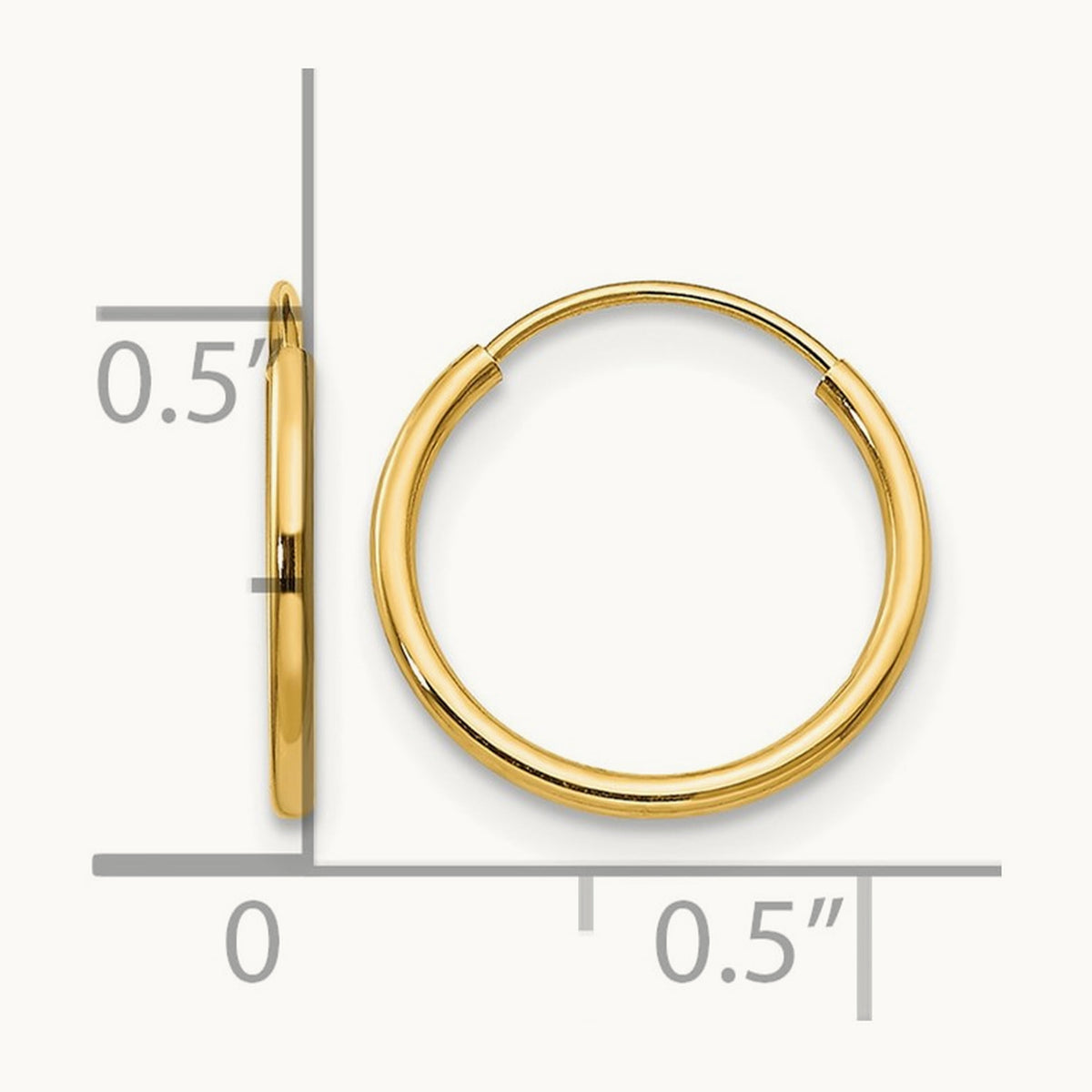 Madi K Endless Hoop Earrings, 14K