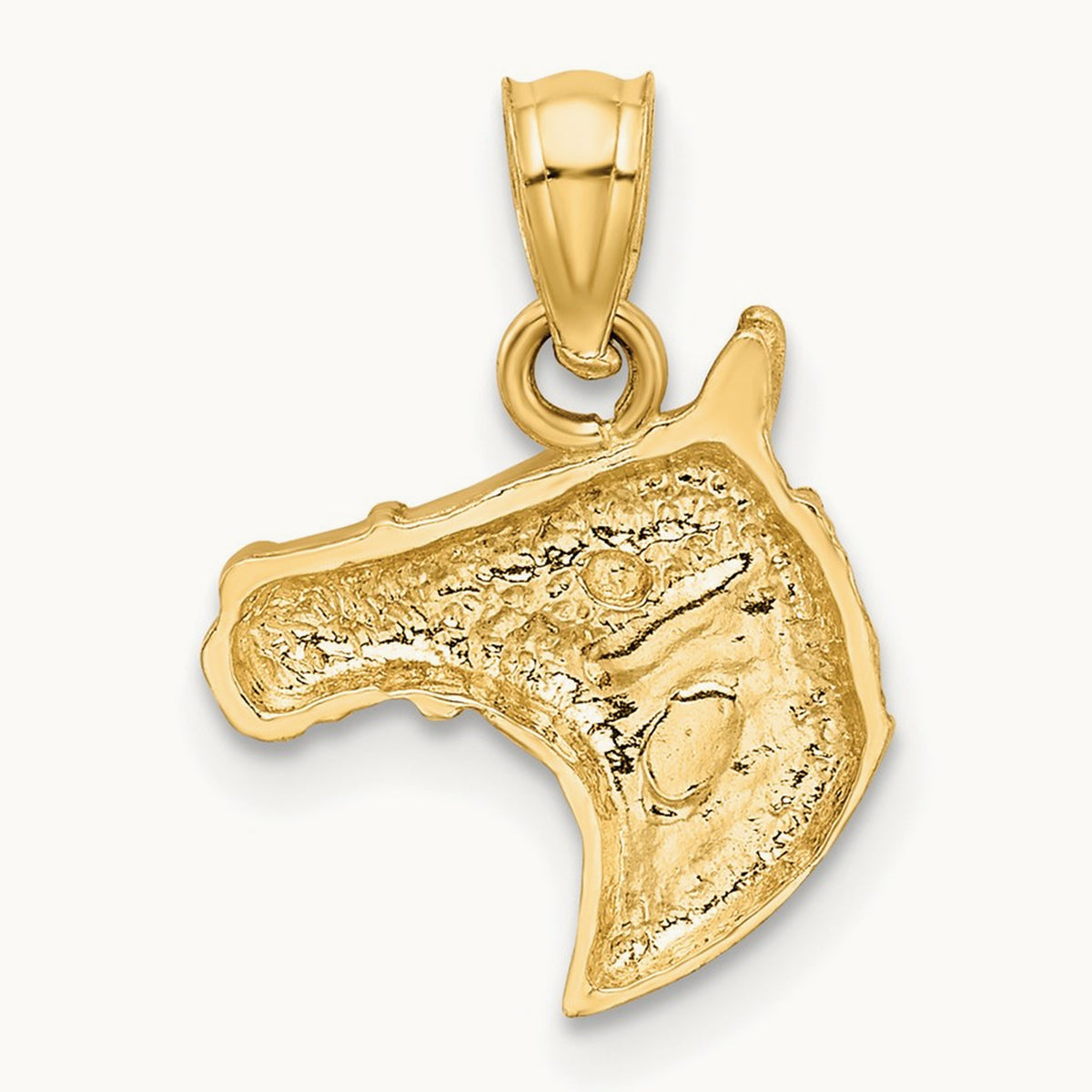 Diamond-cut Horse Pendant, 14K