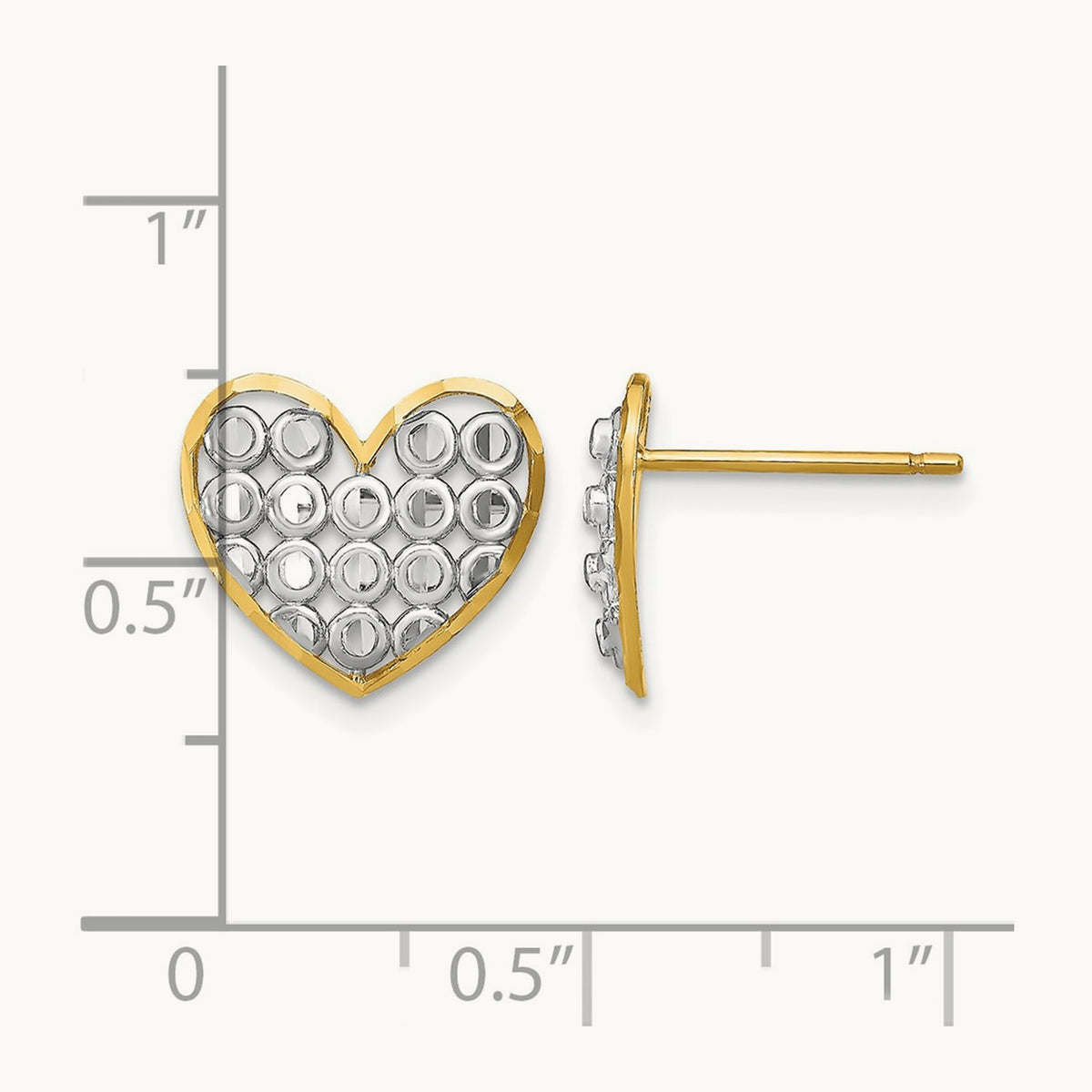 w/ D/C Heart Post Earrings — photo set