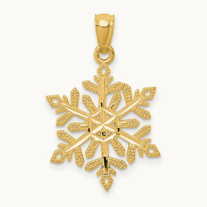Diamond -Cut Snowflake Pendant — photo set