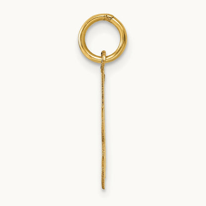 Script Initial Charm, 14K Yellow Gold