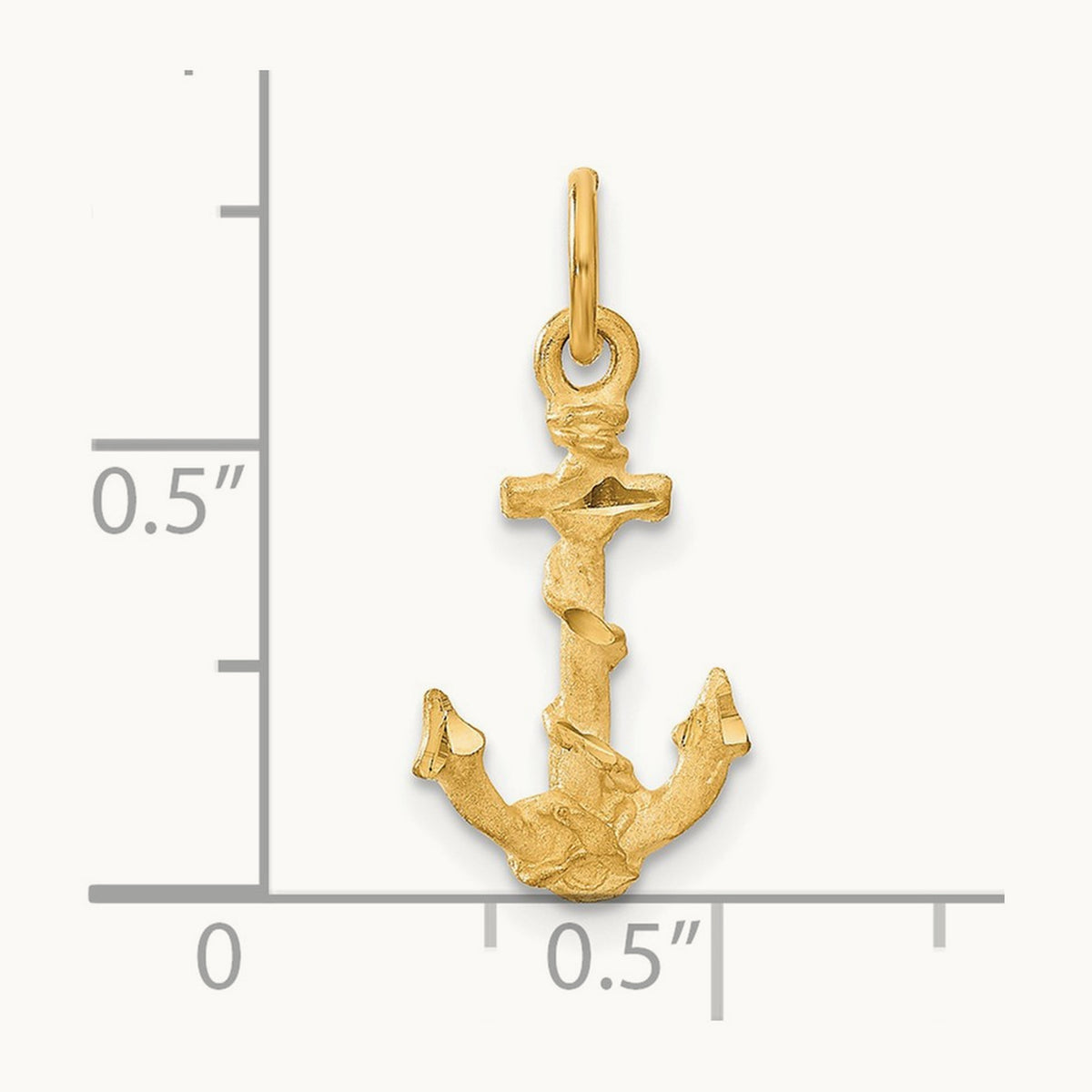 Anchor Charm, 14K
