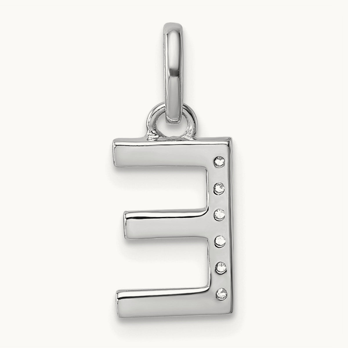 Twisted Diamond Charm — 14K White Gold, E